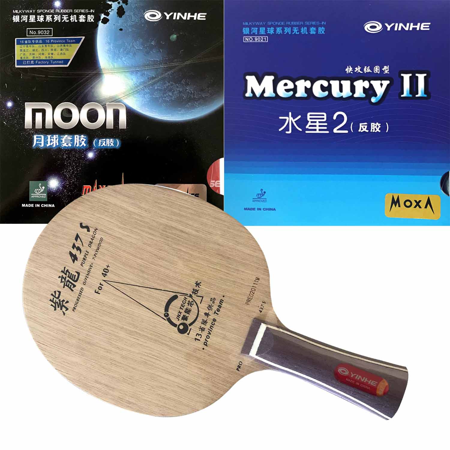 Raqueta Pro Combo YINHE Purple - Table Tennis Zhang Jike reseña y precio